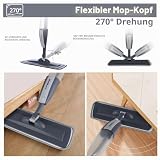 Mopps für die Bodenreinigung,Bodenwischer mit Sprühfunktion mit 6 Waschbaren Mikrofaserbezug...