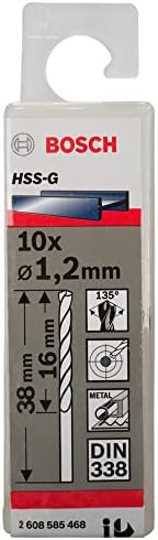 Bosch Professional 1x Metal drill bits HSS-G DIN 338 (for metal, Ø 8 x 75 x 117 mm, Accessory Drill Driver)