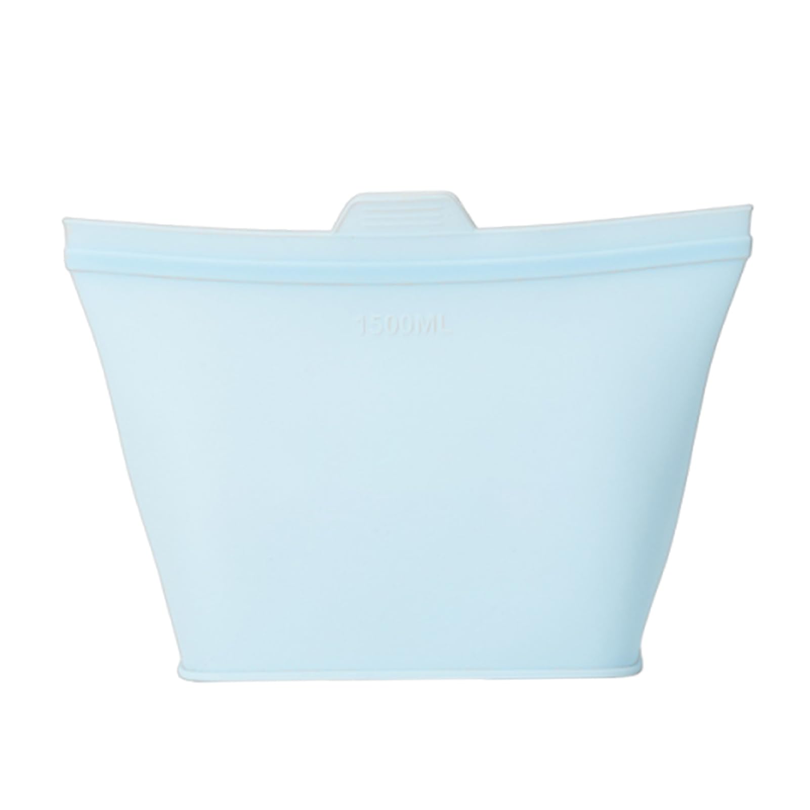 Airtight Food Fresh-keeping Bag, Food Grade Silicone Reusable Leak Proof Seal Strip Standing Pouch, for Refrigerator Freshness Preservation Microwave Safe Spill Proof Bag Gift Light Blue 1000ML