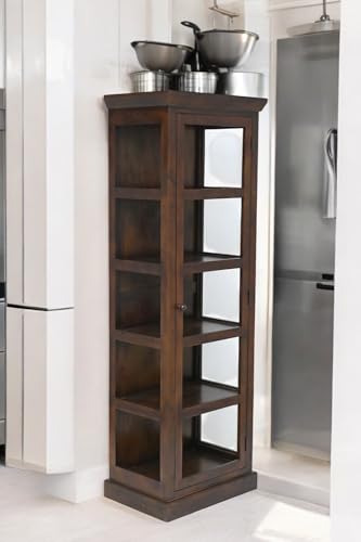 The Attic Indiana Kitchen Cabinet Honey, Multipurpose Cabinet for Bedroom Living Room Study bar, Solid Wood Bookshelf/Kitchen Cabinet, Solid Mango Wood, Honey Matte Finish