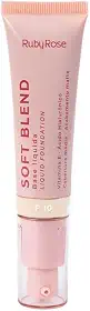 Base Líquida Soft Blend Ruby Rose Matte Média Cobertura Efeito Aveludado (F10, 30g)