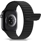 Higgs Magnetic Silicone Sport Strap Compatible with Apple Watch Straps 44mm 40mm 38mm 41mm 42mm 45mm 46mm 49mm for Men Women, Soft iWatch Wrist Band for Series 11 10 9 SE 8 7 6 5 4 Ultra 3 2 1