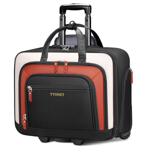 Ytonet Lockable Wheeled Laptop Bag 17.3 Inch Laptop Bag with Wheels