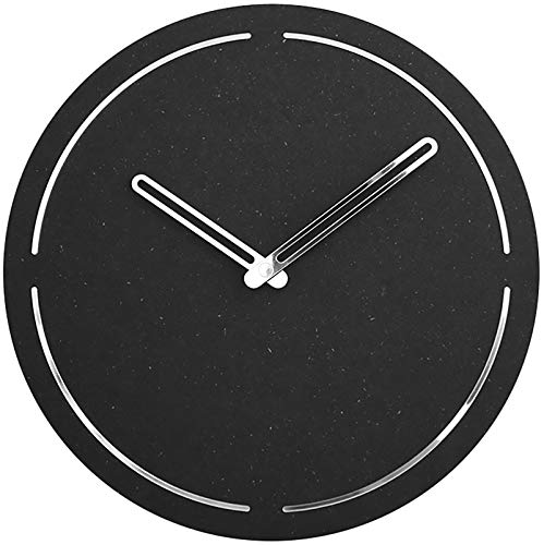 Stephanie Imports Modern Minimalist Dark Concrete Gray Silent Wall Clock