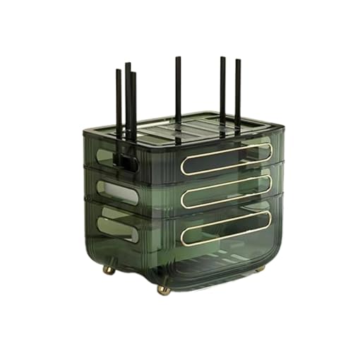 ルーターハイダーボックス WiFiルーターシェルフセット トップボックスワイヤー収納ボックス シェルフ放熱ソケット 耐久性のある PET ルーターハイダーボックス インテレビ下部用収納キャビネット 家の装飾用 (グリーン,2層)