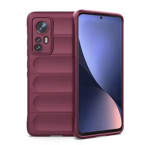 RankOne Coque en Silicone Liquide Airbag pour Xiaomi MI 12T 6.67", Housse Etui de Résistant Aux Chocs de Bouclier - Violet Foncé Cover