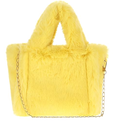 Tote Bag large Shoulder Bag Fleece Faux Fur Hobo Tote Bag Handbag Retro Bag Solid Color Big Purse