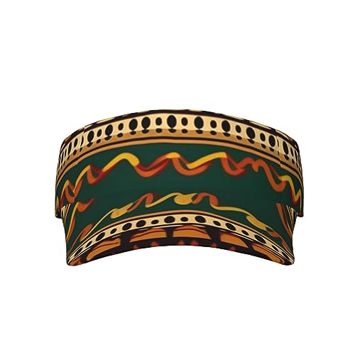 Photo de Chapeau de soleil à motif traditionnel de style bohème - Réglable - Vide - Casquette de baseball élégante - Casquette de sport unisexe - Noir, Noir , taille unique