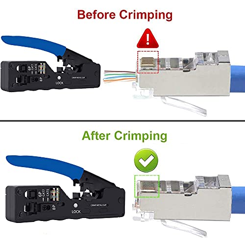 TAIWAIN – Ferramenta de crimpagem de cabo Ethernet RJ45/RJ11/RJ12, CAT5/CAT6 Professional Computer M