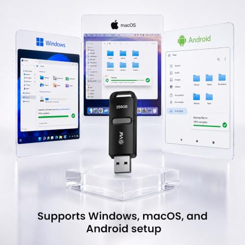 Image of EVM EnX 256GB USB 3.2 Gen 1 Flash Drive | Exceptional 120MB /s Read | Sturdy Premium Metal Body | Convenient Integrated Key Loop | Laptop Desktop Smart TV Car Stereo | 10 Years Warranty (ENX /256GB)