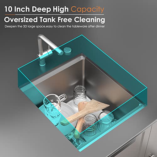 Davivy 15 X 17 X 10 Inch Stainless Steel Undermount Bar Sink,Small Kitchen Sink,Workstation Rv Kitchen Sink,Handmade Single Bowl Small Sink For Rv #TOP1