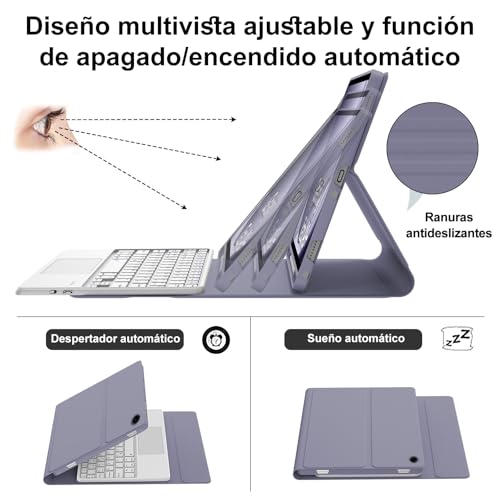 Teclado para Samsung Galaxy Tab A9 Plus con Ñ física para evitar errores al escribir 5