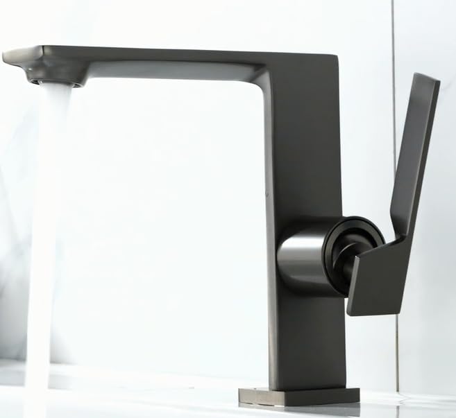 Robinet de salle de bain gris Hermodly mitigeur lavabo vasque