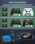 YUANHOT [LED Display] Pack batterie rechargeable pour Xbox Series X/S/One/Elite, paquet de 2 5520mWh Charge rapide pour le pack de batterie de contrôleur Xbox, le jeu à distance et le kit de charge pour xbox Series Accessoires X/S