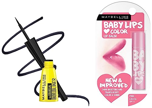 Maybelline New York Colossal Bold Eyeliner, Black, 3G And Maybelline New York...