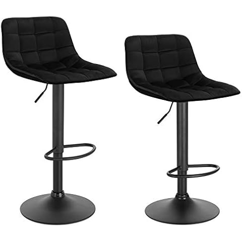 WOLTU BH273sz-2 2er-Set Barhocker Küchenstuhl Barstuhl Cover