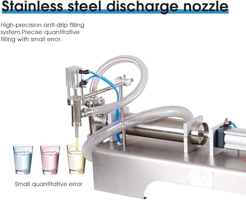 Semi-Automatic Pneumatic Liquid Filling Machine for Drinks, Juices & Alcohol - Versatile Filler for 250-2500ML Bottles, Ideal for Small to Medium Production