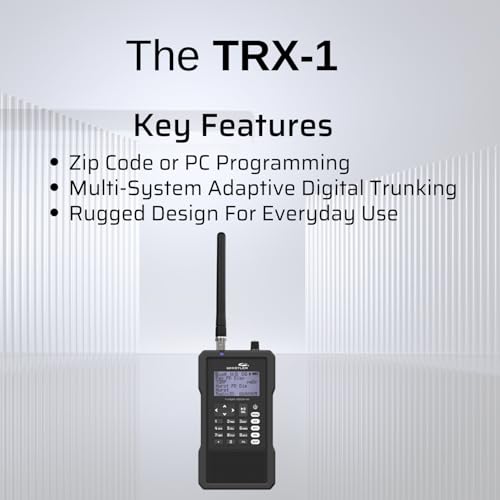 Image of Whistler TRX-1 Handheld Digital Police Scanner Radio - Portable Scanner with EZ Scan, APCO P25 Phase I & II, DMR, NXDN, and USA /Canada Database - Black