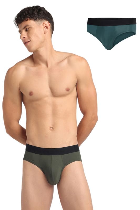 Image of Cresmo Men's|Anti-Microbial Luxury Micro Modal Underwear Breathable Ultra Soft Comfort Lightweight Brief|Pack of 2 |