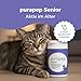 purapep Senior Power Pulver– 5-Fach Nährstoffkomplex mit Molkenprotein, Omega-3, Taurin & Vitaminen für Hunde & Katzen Senioren – Muskelaufbau & Fitness-Booster im Alter – 100 g