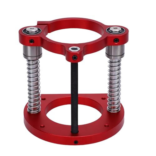 Mumusuki Base de Elevación de Enrutador, Máquina de Corte Universal con Sujeción de 2 Mordazas de Acero Inoxidable de Aleación de Aluminio, con Varilla de Elevación Manual para Ranurado