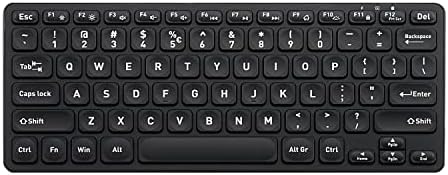 Perixx PERIBOARD-732B Wireless Backlit Mini Keyboard - X Type Scissor Keys - White Backlit - US English,Black,11950