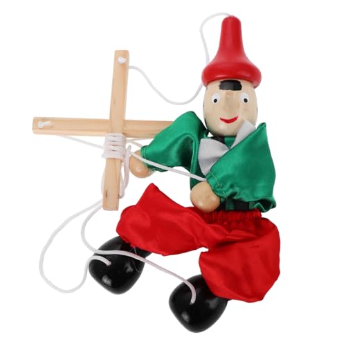 BRIGHTFUFU Marionnette à Ficelles Bois Naturelle pour Garçon Fille Jouet Interactif pour Développement Créatif pour Spectacles Théâtraux