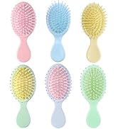 6 pcs Mini Hair Brush,Travel Detangling Brush with Exquisite Packaging Box,Mini Brush for Most Ha...