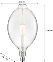 NCC-Licht LED Filament Leuchtmittel Oval 4W = 32W E27 klar 420lm warmweiß 2700K – Ansicht 2