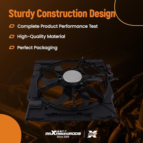 Image of maXpeedingrods 17428618239 Engine Radiator Cooling Fan Assembly for BMW X5 X6 2008-2014, 17427634466 17427616102 17427598739