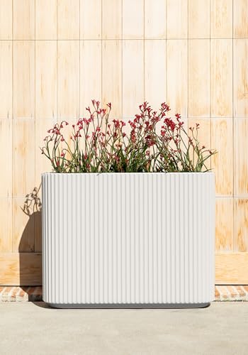Image of Veradek Demi Series Span Planter - Tall and Wide Outdoor Planter with Shelf