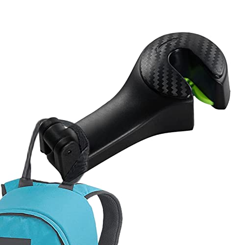 Rianpesn Autositzhaken mit Handyhalter, Silikon-Autohaken für Geldbörsen und Taschen zusammenklappbar, 2 in 1 Autohaken hinten Auto Handyhalterung 360 Grad drehbar