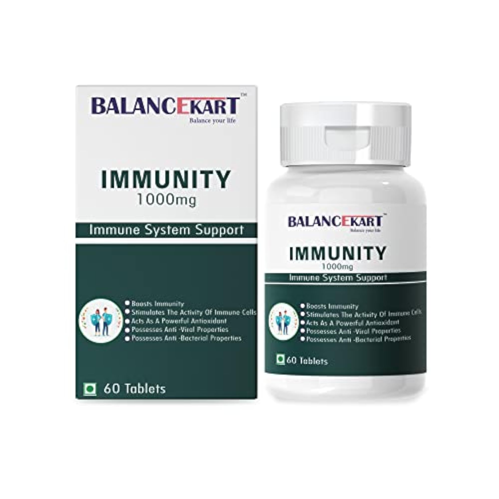 Balancekart Immunity Booster, 1000MG Tablets, 60 Veg. Tablets
