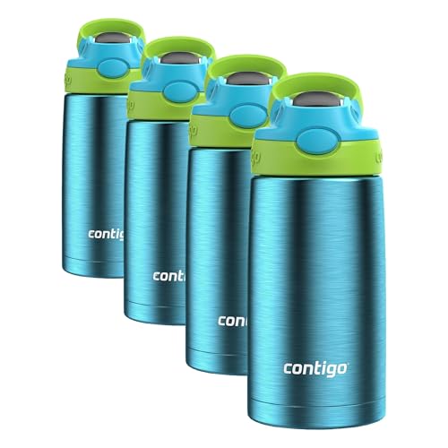 Image of Contigo Aubrey Leak-Proof Spill-Proof Insulated Stainless Steel Water Bottle 13 Oz. (Pack of 4)