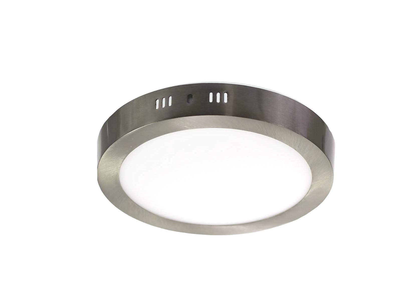 JANDEI - komplet 2 x lamp sufitowych LED 18W, 1920 lumenów 6000K światło białe, pierścień aluminiowy, brzegi stalowe [Klasa efektywności energetycznej A+]
