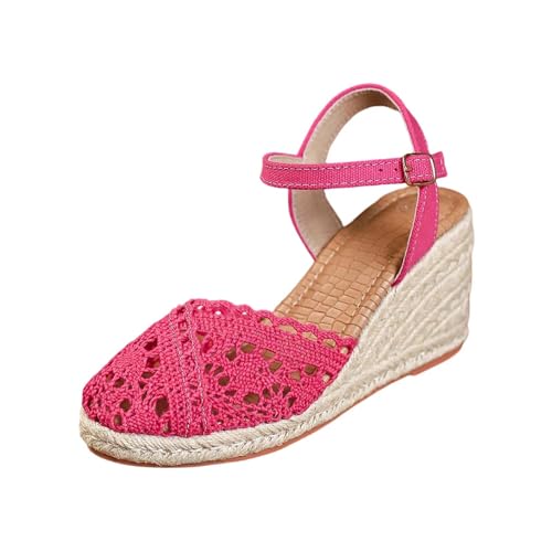 Sandales espadrilles à lacets avec couvre-orteils protecteur et confort tressé