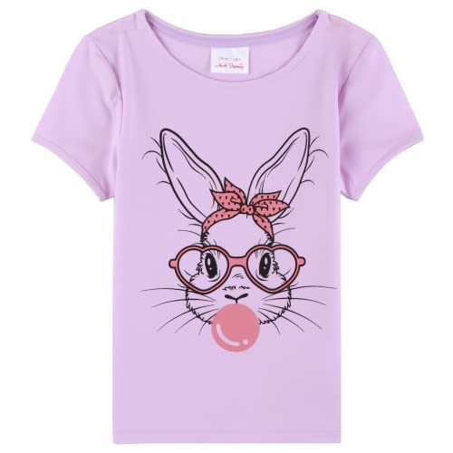 Image of Easter Shirts for Girls Kids Easter Gift Bunny T-Shirt Clothing 3-12 Years