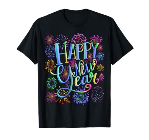 Happy New Year 2026 Fireworks T-Shirt