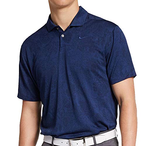 Nike Breathe Vapor Jacquard Golf Polo 2019 Blue Void/Obsidian X-Large