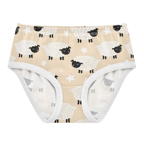 Cute Sheep Star Yellow Toddler Girls's Underwear 2T 2301885