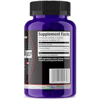 Ultimate Nutrition Bulgarian Tribulus Terrestris for Men, Herbal Multivitamin, Ultra Potent Steroidal Saponins, Optimum Nutrition, Strength, and Stamina Enhancer, 750mg, 90 Capsules