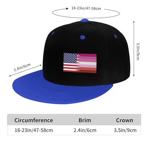 American Lesbian Flag Children's Flat Brimmed Hip-hop Hat Flat Eave Sunscreen Duckbill Cap Headgear2