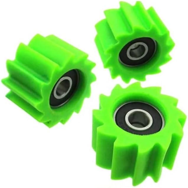 Accessories Green Chain Roller Guide Wheel Tensioner for Kawasa KX250F KX450F 2006 2007 2008 2009 2010 2011 2012 2014 2015 2016(2 Pieces Green)