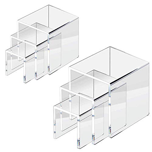 Ifavor123 5Mm Thickness Clear Acrylic Riser Set - 3 Display Stand Risers (1 Set 3", 4", 5") (1 Set) #TOP4
