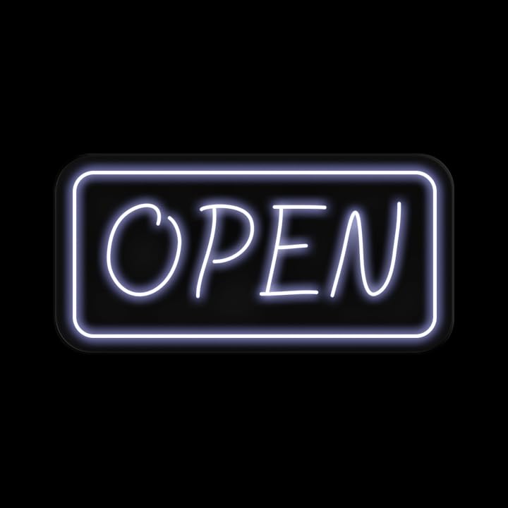 Open Neon Sign - Ideal for Shops, Offices, Restaurants, and Stores 11x24 inch (Cool White)-picture-13