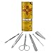 Rustic Distressed New Mexico State Flag Stainless Steel Manicure Pedicure Grooming Beauty Care Travel Kit