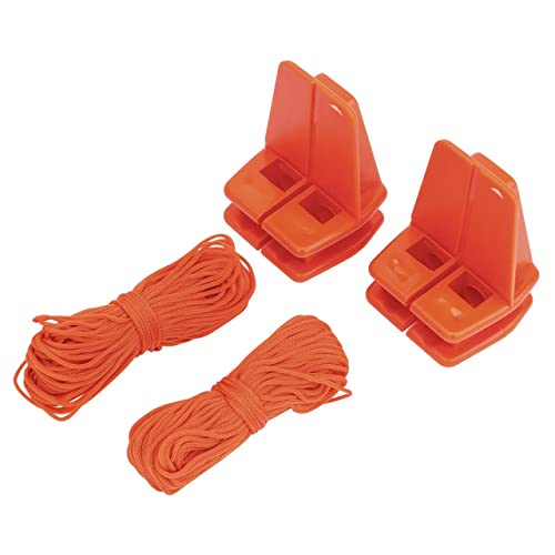 Draper 54232 Lot de 4 cordes et blocs de brique Orange 18 m