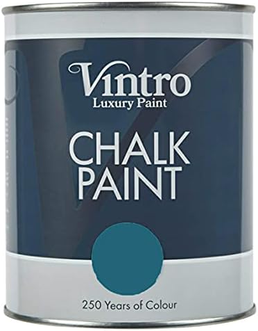Vintro | Blue Chalk Paint | Furniture Paint | Shabby Chic | Upcycle | Decorate | Ultra Matt Finish | 1 Litre (French Navy)