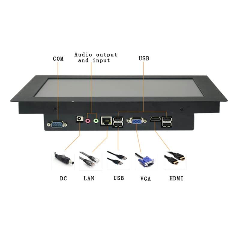 Image of 12.1 Inch Resistive Touch CNC Tablet Computers Embedded Installation Win10 (8GB RAM 256GB SSD, Core i5-3210M)