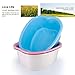 Lemoncy Large Plastic Foot Basin Bath Spa Tub Massage for Soaking Foot,Toe Nails, and Ankles,Pedicure,Improved Sturdy Portable Tub-Blue